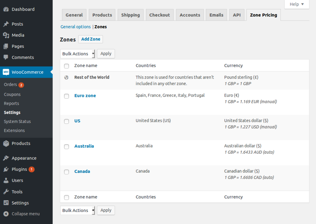 Price Based on Country Pro for WooCommerce 演示